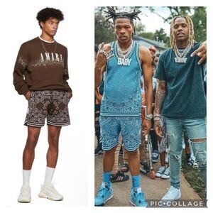 AMIRI Bandana B-Ball Shorts